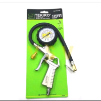 TEKIRO Tire pressure gauge 200 PSI merk Tekiro. * Ergonomic handle. * Flexible and high pressure hos
