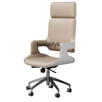 Designer Computer Chair Swivel Chair Conference Room Genuine Leather Office Home Comfortable Long-Sitting Boss Chair