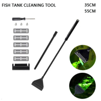 Aquarium cleaning tool set multi-functional flat sand algae removal stainless steel blade glass fish tank algae remover