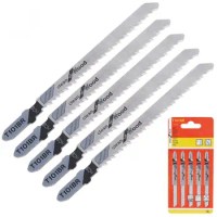 5pcs/lot T101BR 100mm High- carbon Steel Reciprocating Jig Saw Fast-Cutting Saw Blade for Wood / Board /Plastic Cutting