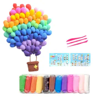 Air Dry Clay Plasticine Ultralight Plastic Clay With 3 Clay Tools 12 Colors Modelling Clay DIY Arts and Crafts Kits for Kids