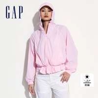 【GAP】女裝 Logo防曬連帽外套-粉色(465039)
