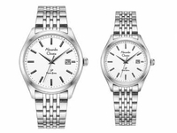 Alexandre Christie Primo Steel AC 1040 Jam Tangan Couple Stainless Steel Strap Quartz 40mm & 32mm Ta