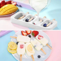 8/4/3 Mesh Popsicle Mold Silicone Popsicle Mold, Hygienic Mold, Reusable Easy Release Popsicle Maker, Ice Cream Maker
