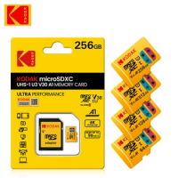Original Kodak Micro SD Card 512GB 256GB 128GB 64GB U3 High Speed Memory Card U3 A1 V30 Class 10 microSD TF Card For adapter