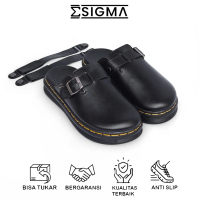 SIGMA Sandal Boston Pria Bustong Hitam Sendal Selop Slin On pria
