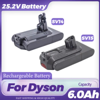 25.2V 6.0Ah Battery for Dyson SV14 SV15 Serie Vacuum Cleaner Fluffy V11 Absolute Extra V11 Absolute V11 Animal 970145-02 Battery
