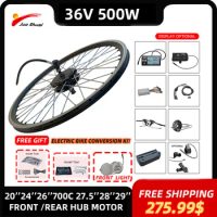 Electric Bicycle Conversion Kit 36V 250W with eBike Accessories 20"-29"700C Front/Rear Cycling Wheel Brushless Gear Hub Motor