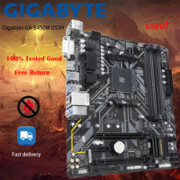 Used Gigabyte GA-B450M DS3H For AMD AM4 Ryzen 3/5/7/9 1th.2th.3th.Athlon USB3.1 HDMI M.2 B450 Micro-ATX Desktop PC Motherboard