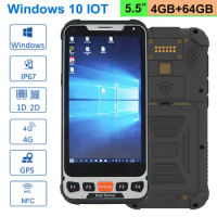 Hot Sell 5.5 Inch Windows 10 Pro RAM 4GB ROM 64GB 4G LTE Industrial Rugged Portable Handheld PDA Data Terminal