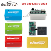 Best Double Board Nitro EcoOBD2 Chip Tuning Box 15% Fuel Save More Power Eco OBD2 Nitro OBD2 OBD Interface For Benzine Diesel