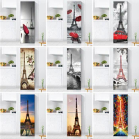 Eiffel Tower refrigerator sticker View Refrigerator sticker Mural Home kitchen decoration decal
