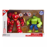Disney Marvel Toybox 2Pack/Box Hulkbuster and Hulk Action Figure Toys Collection Room Battle Set Sculpture Gift for Kids