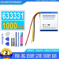 GUKEEDIANZI Battery 633331 for JBL, MP3, MP4, DVD, E55BT, Live, 500BT, E45 DVR, Driving Big Power Battery, 3 Line, 753030