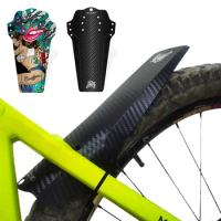 Mountain Bike Mudguard Carbon Fiber Pattern Color DH Downhill Mountain Bike Saddle Universal Mudguard Bicycle Accessories