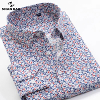 6XL 7XL 8XL 9XL 10XL spring brand oversized size men's autumn casual long-sleeved shirt geometric pattern printed classic shirt