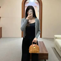 Tas MCM ANNA MONOGRAM COGNAC TOP HANDLE BAG WITH LS 100% ORIGINAL 19X8X15CM