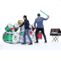 hot sale inflatable Battle Of The Drummer Game, Battle Light Beats drum set with IPS inflatable Interactive game for sale