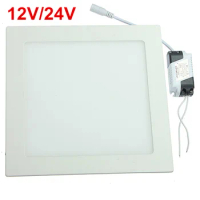 3W/6W/9W/12W/15W/25W LED downlight Square LED panel Ceiling Recessed Light bulb lamp AC/DC12V- 24V with drive