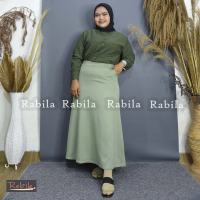 Rok Wanita Polos Line A - Bahan Scuba