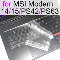 Keyboard Cover for MSI Modern 14 Modern 15 PS42 PS63 A10M A10R8 A10SC Clear Silicone TPU Laptop Protector Skin Case 14A 14B 2021