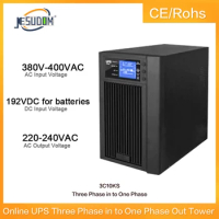 10KVA/8KW Online UPS 3 Phase In to 1 Phase Out Tower 192VDC External Battery Pure Sine Wave Online Uninterrupted Power Supply