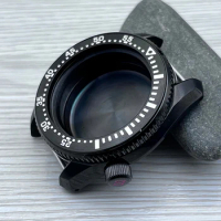 Mod PVD Black SPB185 SPB187 Watch Cases Fits Seiko NH35 NH36 7S26 4R36 Automatic Movement Bezel Insert Watch Repair Parts