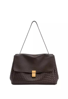JW Pei Hilary Woven Shoulder Bag - Dark Brown