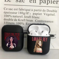 Lana Del Rey Singer Kraft black TPU soft silicone Bluetooth Airpod Case For Airpod 1 2 Airpod pro 2 Airpod 3