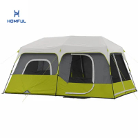 HOMFUL 8-10 Person Instant Cabin Tent Large Family Luxury Outdoor Camping Tent