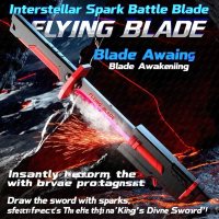 Spark Katana Lightsaber Toy Sword with Sound Smoke Effect Multicolor Lights Kids Cosplay Christmas B