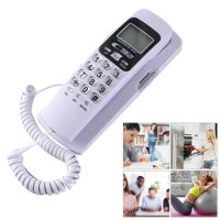 F3MA Small Corded Landline Phone with Redialing and LCD Display Fixed Landline Portable for Elderly and Children