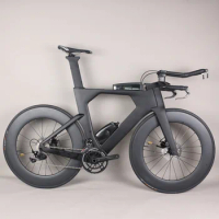 TT Bicycle Disc Brake Time Trial Triathlon Complete Bike FM-TT912 With Carbon Fiber Wheelset 2X11 Speed