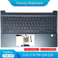 New For HP Pavilion 15-EG 15-EH TPN-Q246 Q245 Laptop Palmrest Case Keyboard US English Version Upper Cover