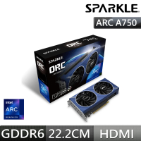SPARKLE 撼與 Arc A750 ORC 8G GDDR6 Intel 顯示卡