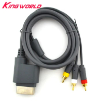 100pcs High Definition 1.8m Composite 3 RCA HD TV Audio AV Video Cord Optical Cable for Xbox360 Xbox 360
