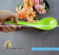 HB880 (Per-3 bj) Sendok Sayur tebal// Sendok Sop Besar Plastik tebal// irus es Hijau Golden sunkist 