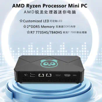 EGLOBAL Ryzen 7 7840HS/8845HS Mini PC DDR5 5600MHz 32GB 1TB NVMe SSD Desktop Gaming Computer Windows 11 Pro USB4 2.5G LAN WIFI6