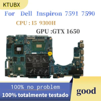 For Dell Inspiron 7591 7590 Laptop Motherboard.CPU: i5 9300h GPU: gtx1650 NB N15 MB p83f 100% test work OK