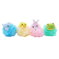 The cartoon shower ball is lovely to wash and rub the back Bath Ball Body bath Cleaning Anti Loose Soft Shower Sponge