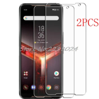2PCS FOR Asus ROG Phone2 ZS660KL Phone3 ZS661KS High Tempered Glass Protective On Phone 2 3 Strix II III Screen Protector Film