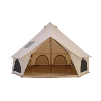【White Duck Outdoors】白鴨-美國豪華露營鐘型蒙古包６人帳篷-帶窗板