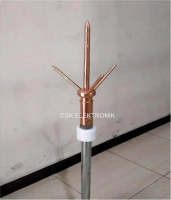 Splitzen Trisula / Tombak Penangkal Petir Bahan Kuningan 3/4 Pasti Ori