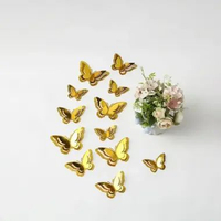 OEM SK-C1612 Stiker Dinding 3D Bentuk Kupu Kupu Dekorasi Hiasan Dinding Cantik / Sticker Butterfly W