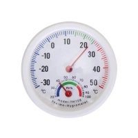 2Pcs Analog Hygrometer Easy To Read Scale Thermometer -30-50 Celsius Degree for Yards