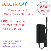 65W New high quality Laptop Power Supply Adapter Charger 19.5V 3.33A 4.8*1.7mm for HP TPN-C102 TPN-C103 TPN-C104