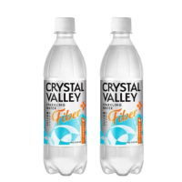 【金車/伯朗】CrystalValley礦沛PLUS+纖維氣泡水585mlx2箱(共48入)