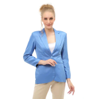 Hamlin Qemsya Outer Blazer Kasual Formal Wanita Lengan Panjang Material Wool Twist ORIGINAL - Soft B