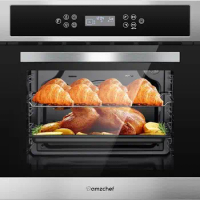 Single Wall Oven 24" Built-in Electric Ovens with 11 Functions, 8 Automatic Recipes, 2800W, 240V, 2.5Cu.f Convection Wal