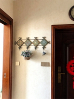 美式復古鐵藝掛鉤入戶衣帽置物架玄關墻壁掛衣鉤壁掛門口墻上裝飾